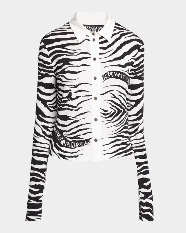 Long-Sleeve Zebra Top